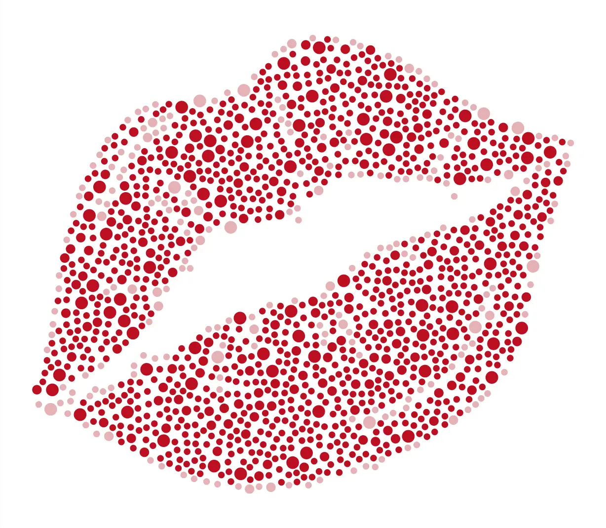 Padrão de strass dos lábios